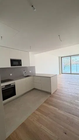 Kitchen; kitchen appliances, wood floor, natural light, view