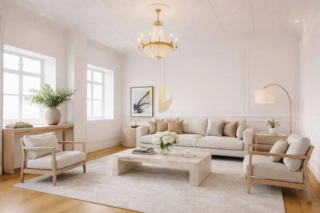 Salon; lumière naturelle, style moderne