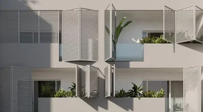 Balkon; tageslicht, moderner stil