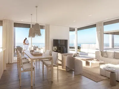 Obývací pokoj; výhled, přirozené světlo, moderní styl