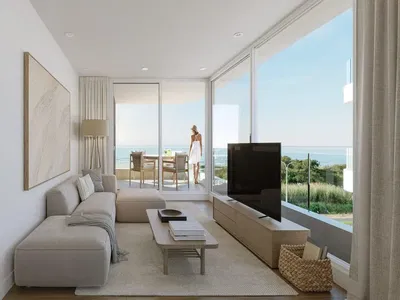 Obývací pokoj; výhled, přirozené světlo, moderní styl