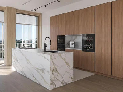 مطبخ; أجهزة المطبخ, إطلالة, ضوء طبيعي, أسلوب عصري