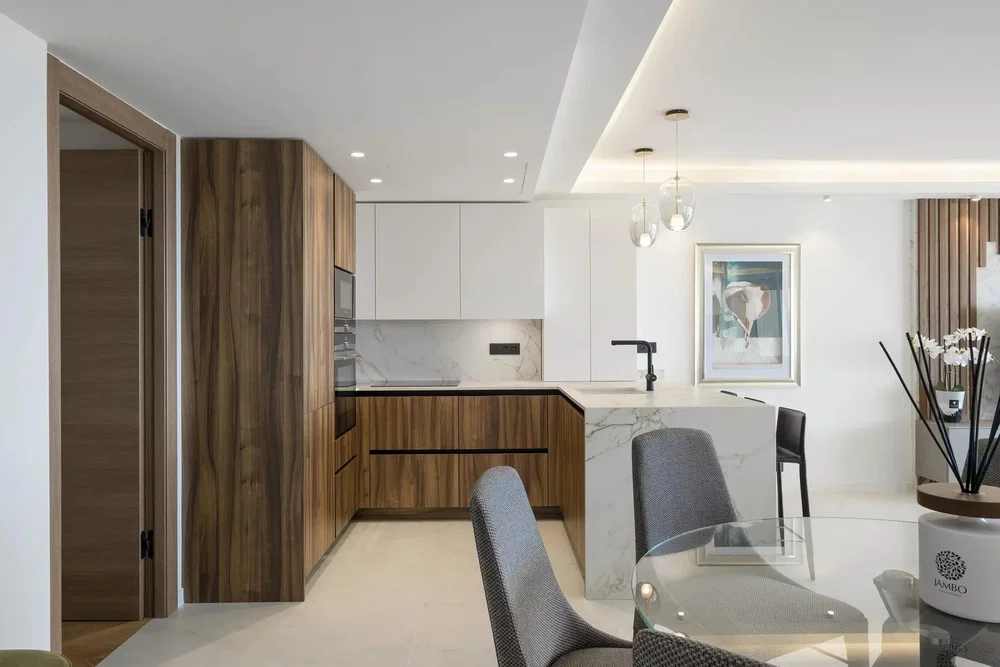 Кухиња; кухињски апарати, модерни стил, природно светло, реновиран