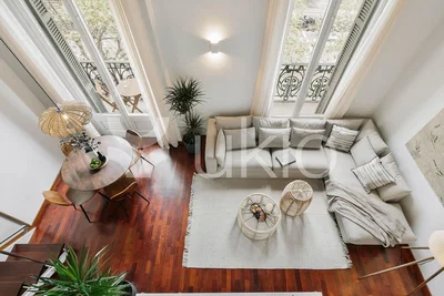 Oturma odası; manzara, doğal ışık, modern stil