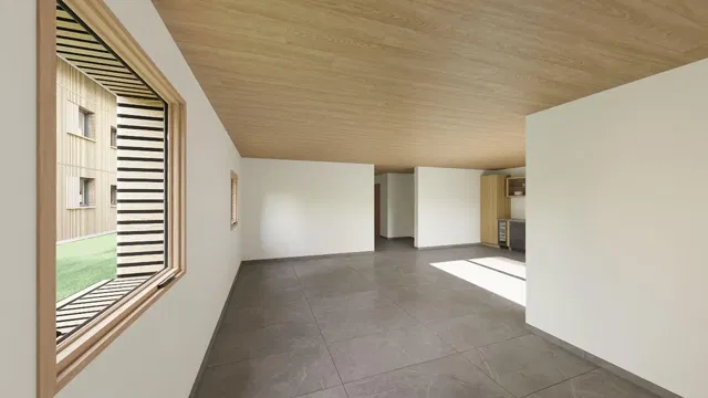 Living room; tile floor, view, natural light