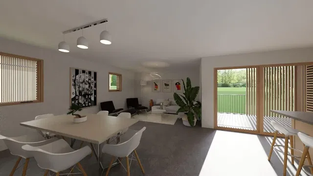 Living room; natural light, view