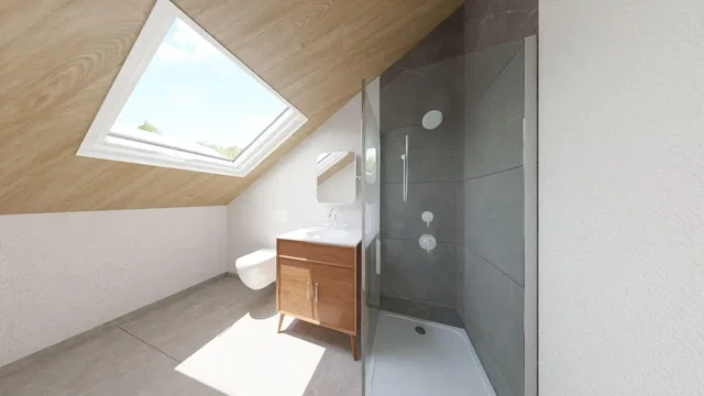 Купатило; природно светло, плочице