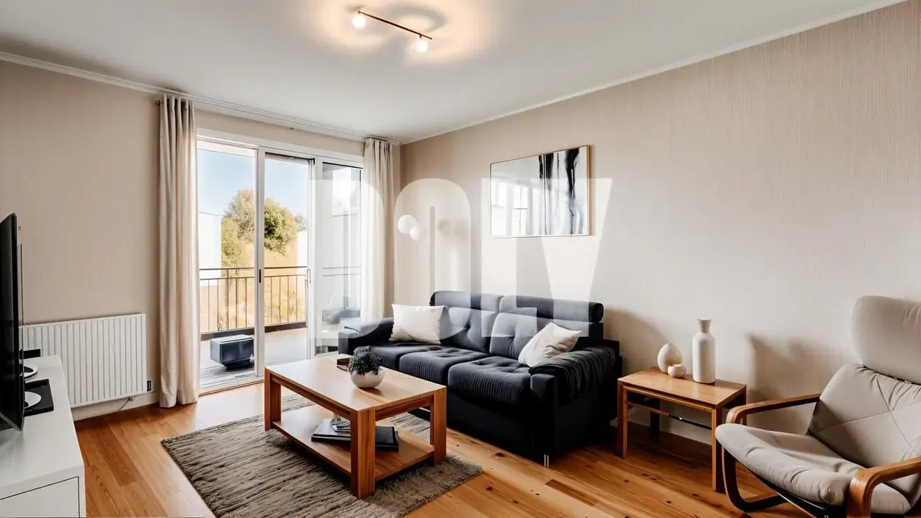 Дневна соба; поглед, дрвени под, природно светло, модерни стил