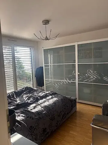 Bedroom; wood floor, natural light