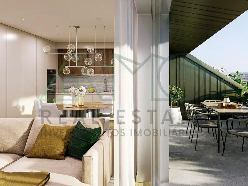 Oturma odası; manzara, modern stil, doğal ışık