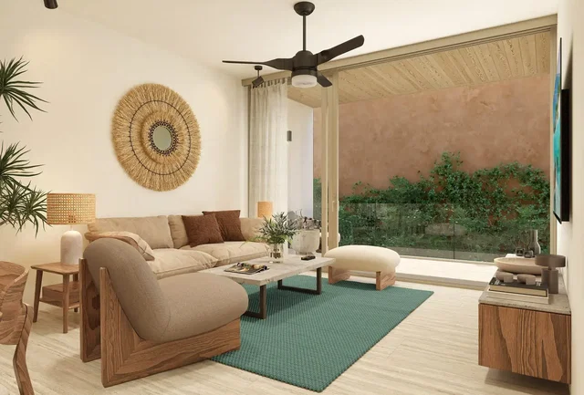 Living room; natural light, modern style, wood floor