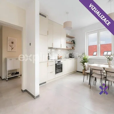 Kitchen; tile floor, natural light, modern style