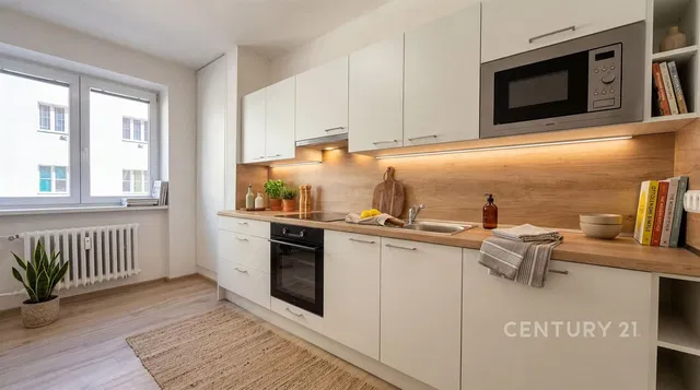 Cuisine; électroménager, lumière naturelle, style moderne