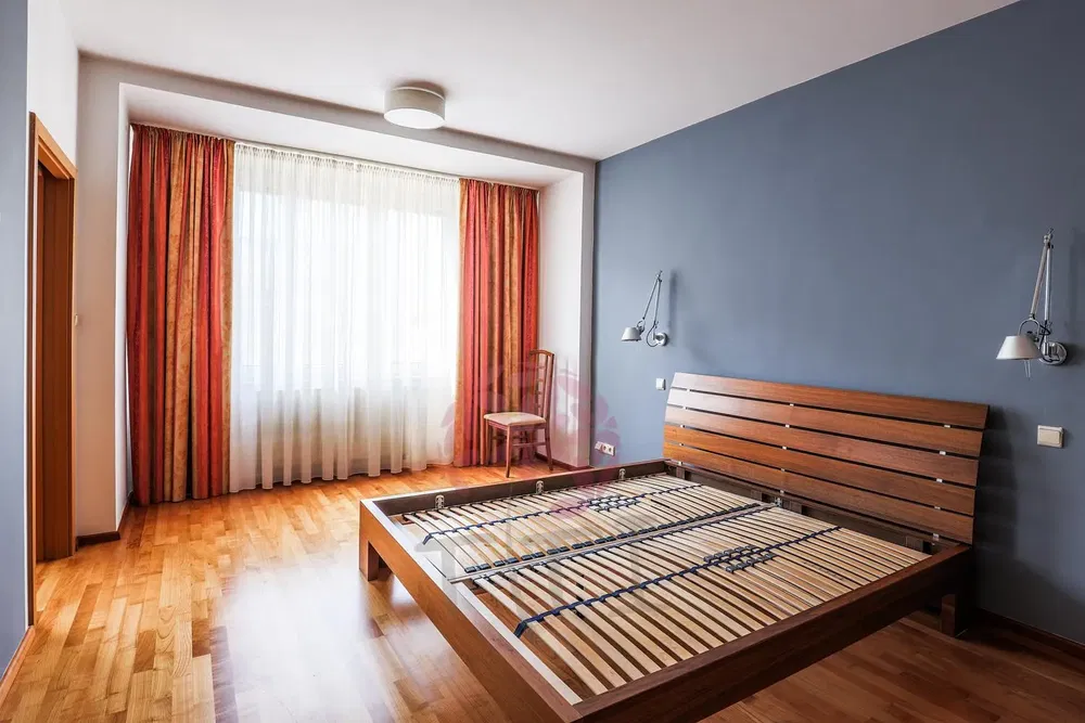 Bedroom; wood floor, natural light