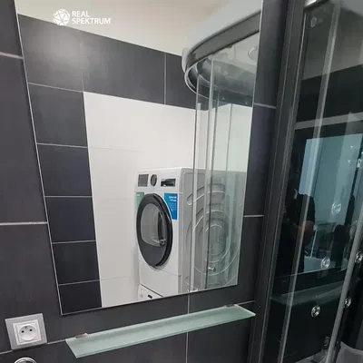 Banyo; fayans zemin, tadilatlı, doğal ışık, modern stil