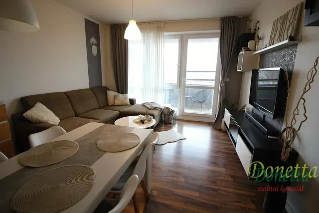 Living room; modern style, wood floor, natural light, view