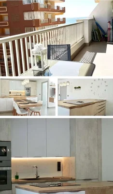 Küche; blick, küchengeräte, tageslicht, moderner stil