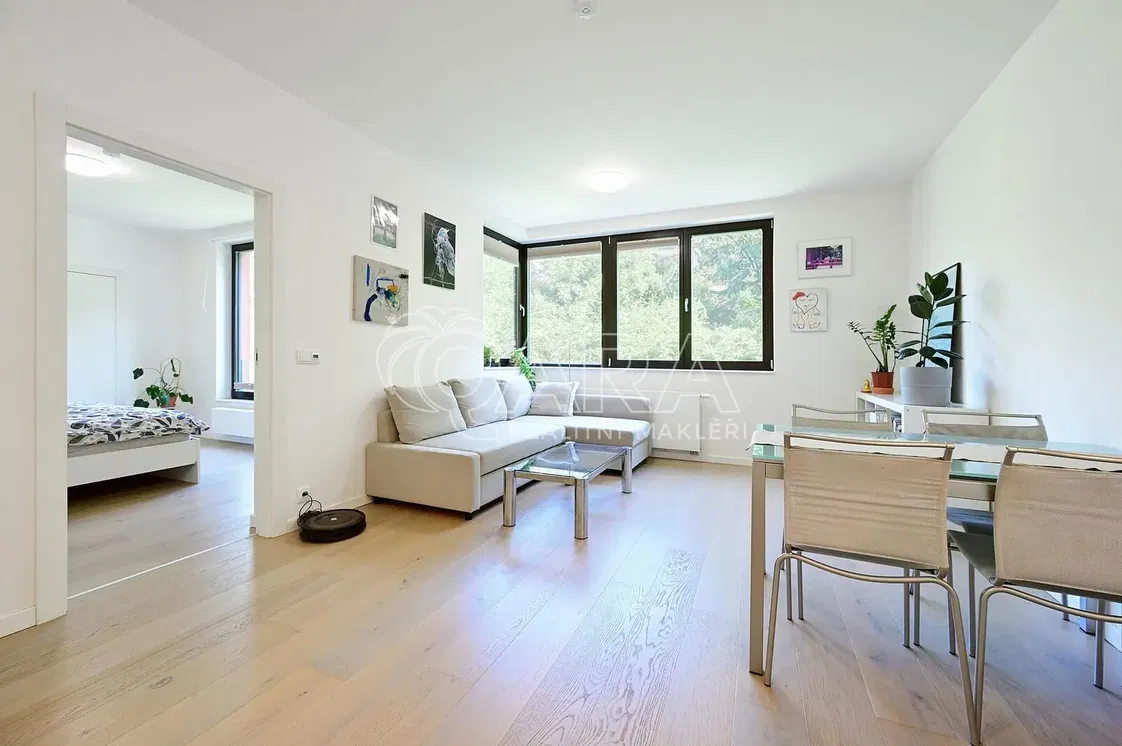 Salon; vue, parquet, lumière naturelle, style moderne