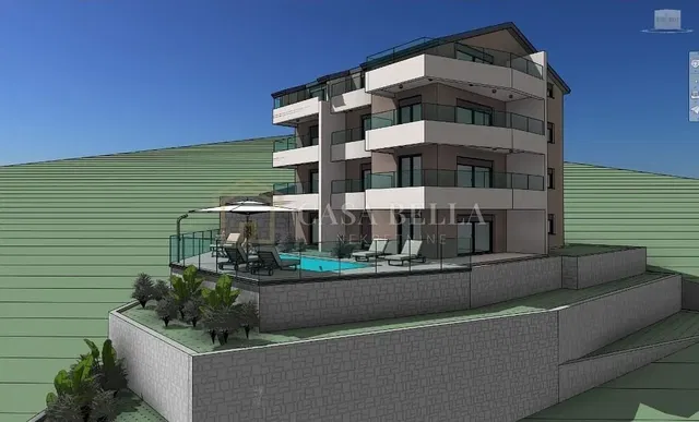 Maison et environs; vue