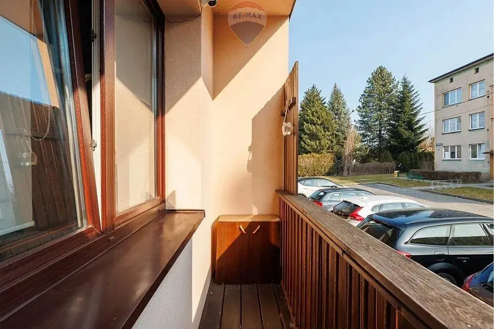 Balkon; blick, holzboden