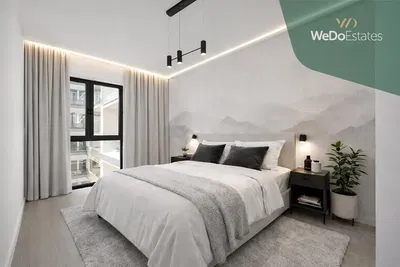 Yatak odası; doğal ışık, modern stil