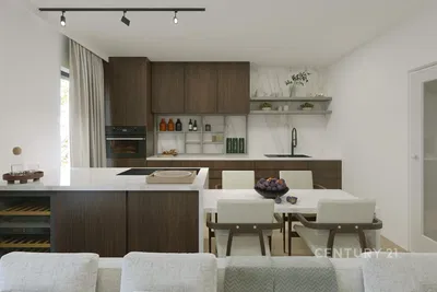 Mutfak; mutfak aletleri, doğal ışık, modern stil