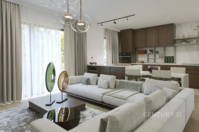 Oturma odası; manzara, doğal ışık, modern stil