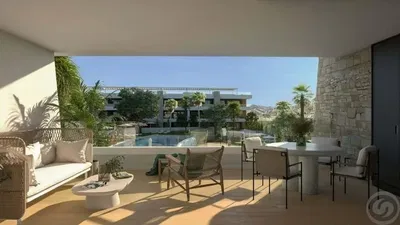 Terrasse; blick, holzboden, tageslicht, moderner stil