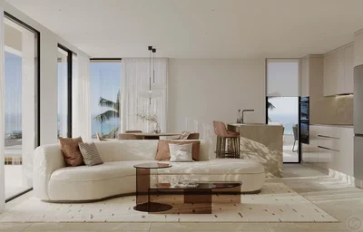 Oturma odası; manzara, doğal ışık, modern stil