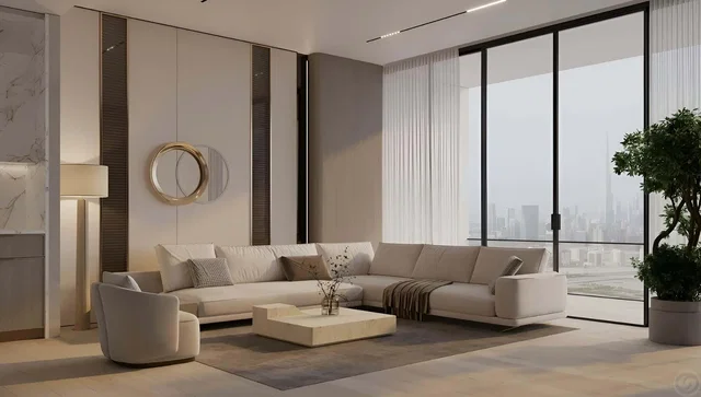 Living room; view, natural light, modern style