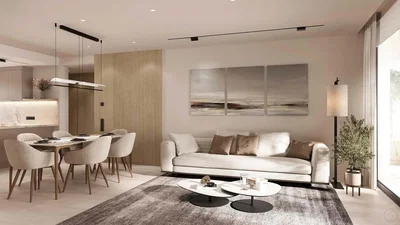 Oturma odası; doğal ışık, modern stil, tadilatlı