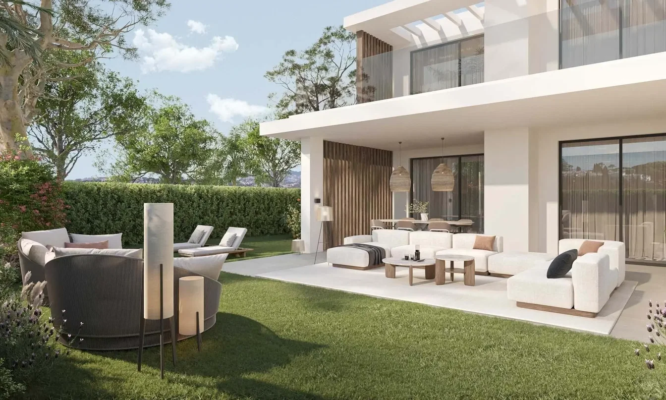 Maison et environs; vue, lumière naturelle, style moderne
