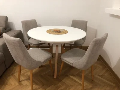 Esszimmer; holzboden, moderner stil