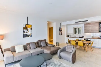 Obývací pokoj; přirozené světlo, moderní styl, kuchyňské spotřebiče