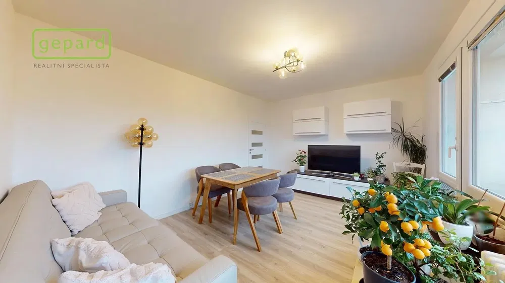 Woonkamer; natuurlijk licht, moderne stijl, gerenoveerd