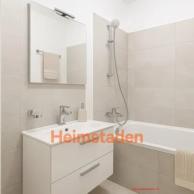 Banyo; fayans zemin, tadilatlı, doğal ışık, modern stil