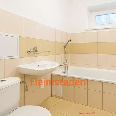 Toilettes; carrelage, lumière naturelle