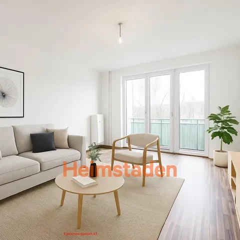 Living room; view, wood floor, natural light, modern style