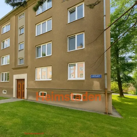 House and surroundings; view