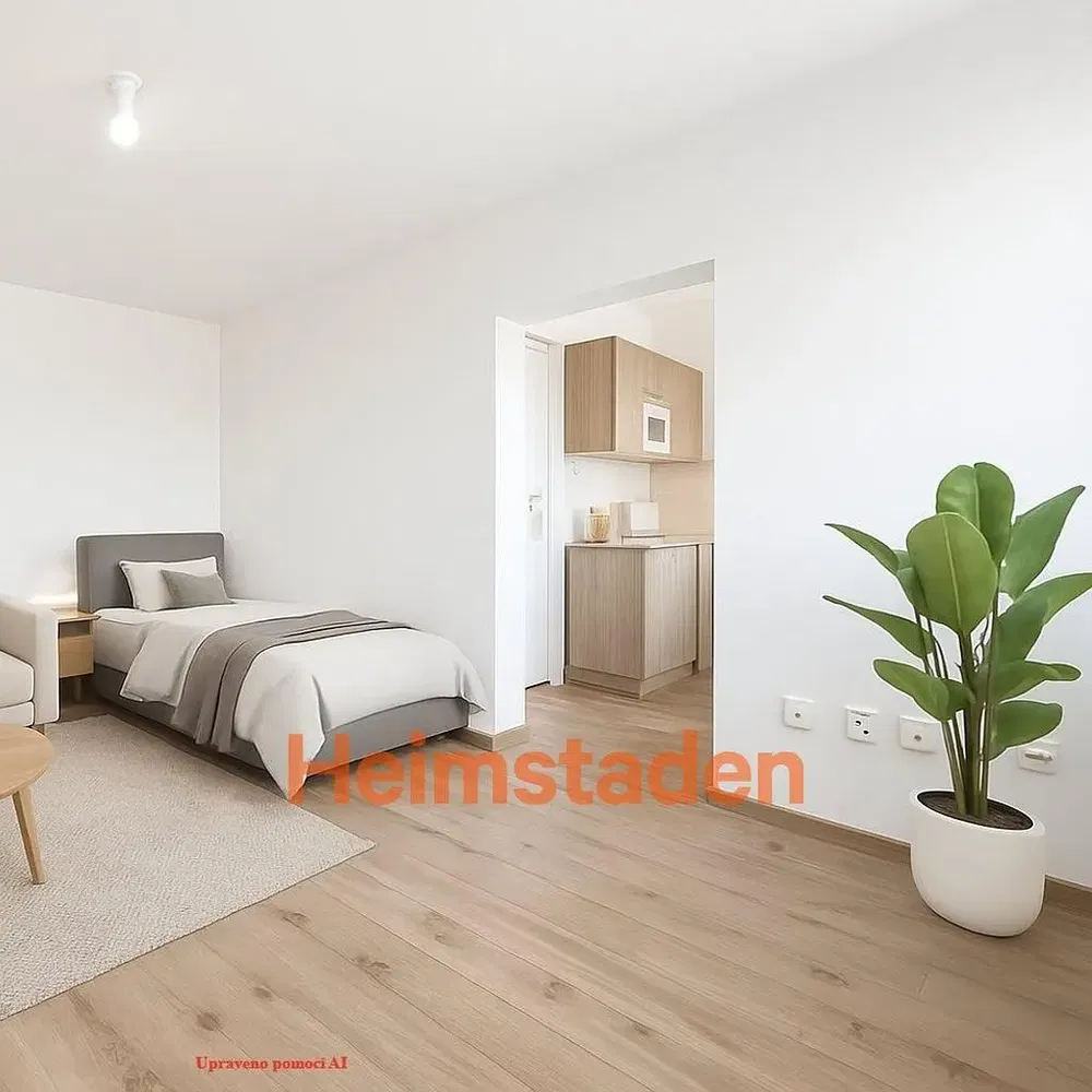 Yatak odası; ahşap zemin, doğal ışık, modern stil, mutfak aletleri