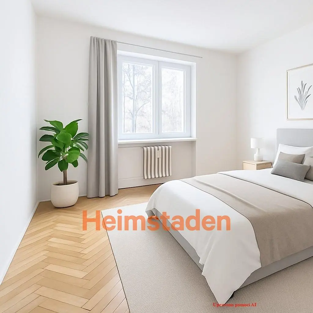 Spavaća soba; drveni pod, prirodno svjetlo, moderni stil