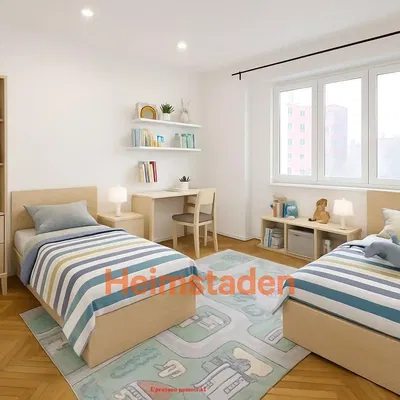 Çocuk odası; doğal ışık, modern stil
