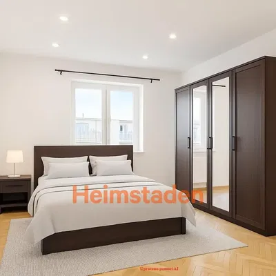 Yatak odası; ahşap zemin, doğal ışık, modern stil