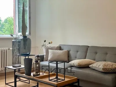 Woonkamer; uitzicht, natuurlijk licht, moderne stijl