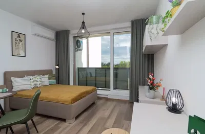 Spavaća soba; prirodno svjetlo, moderni stil