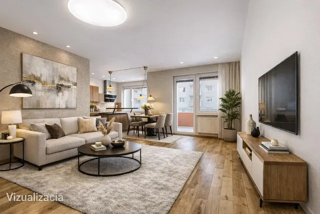 Soggiorno; luce naturale, stile moderno, pavimento in legno