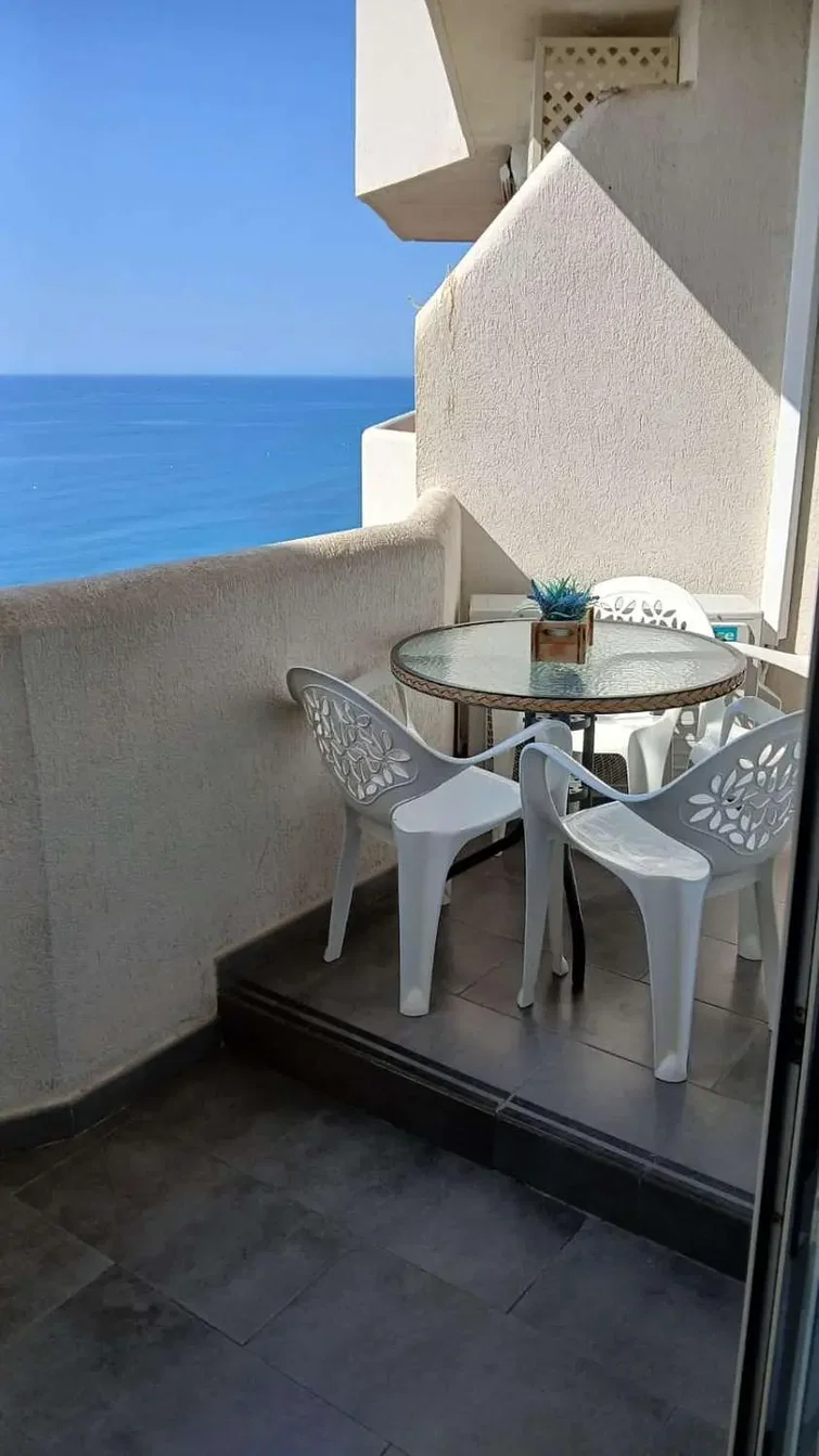 Balkon; blick, fliesenboden