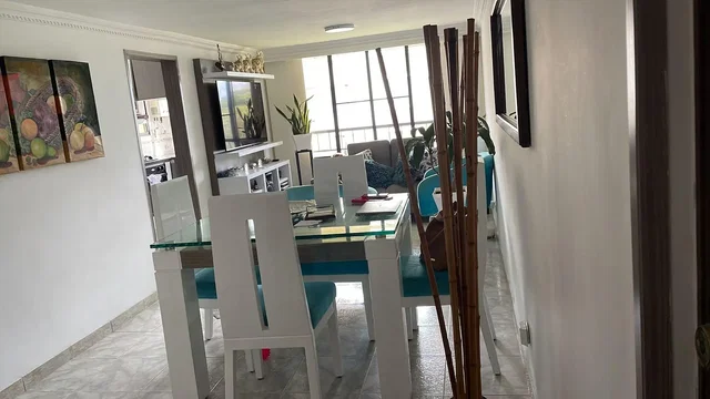 Living room; tile floor, natural light