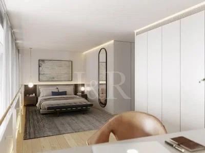 Chambre; lumière naturelle, style moderne, parquet