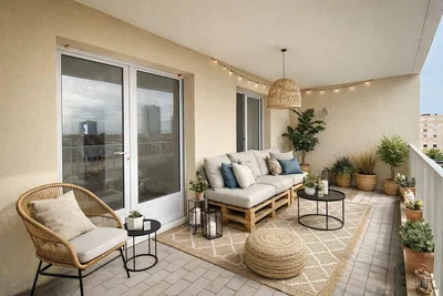 Balcone; vista, luce naturale